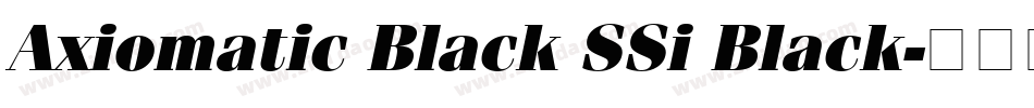 Axiomatic Black SSi Black字体转换